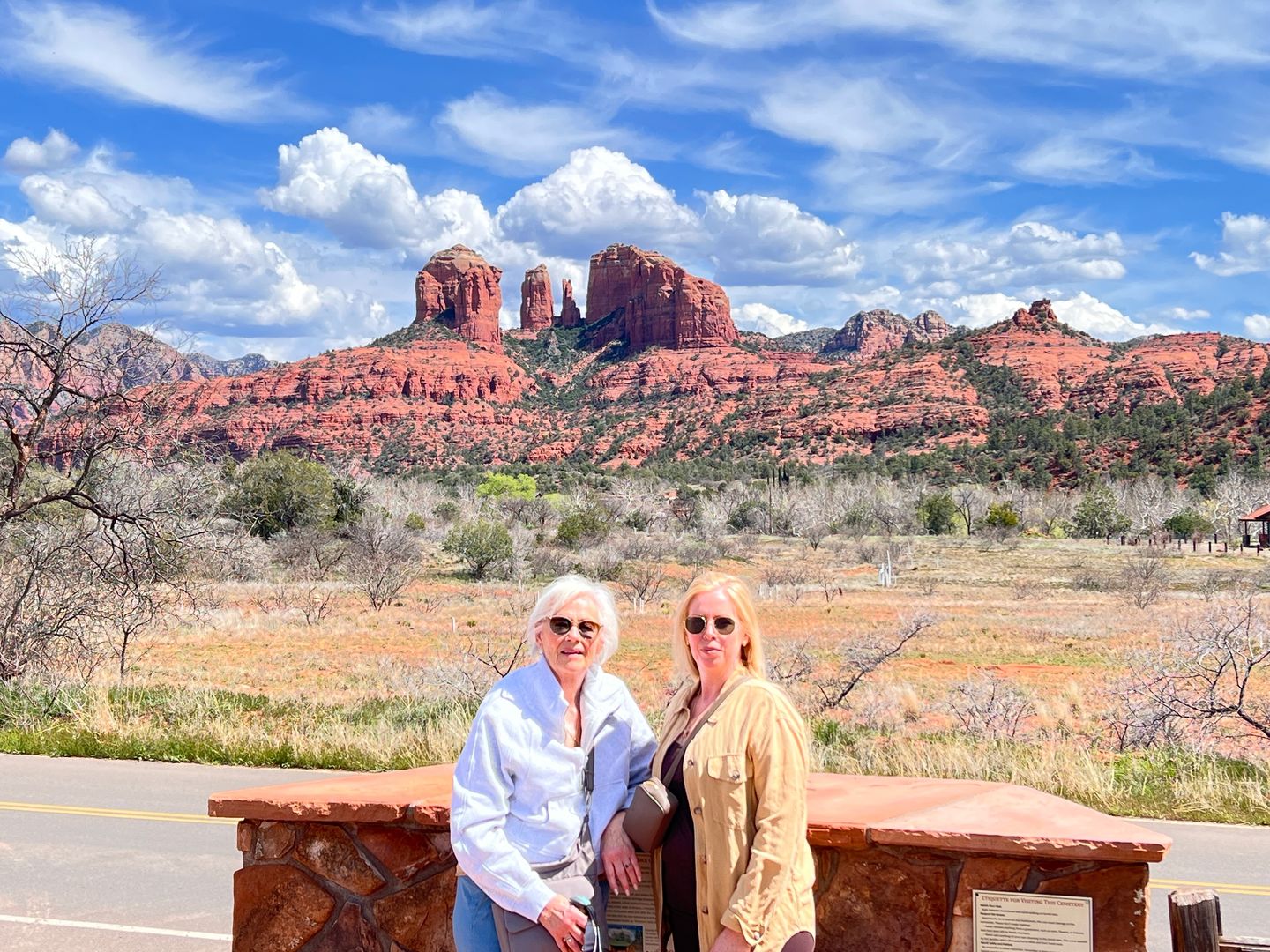 Two women in canyon