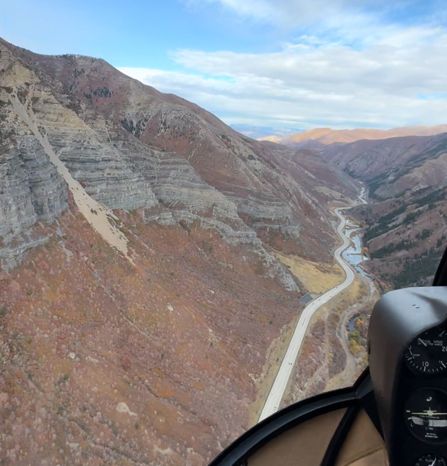 Views from helicopter