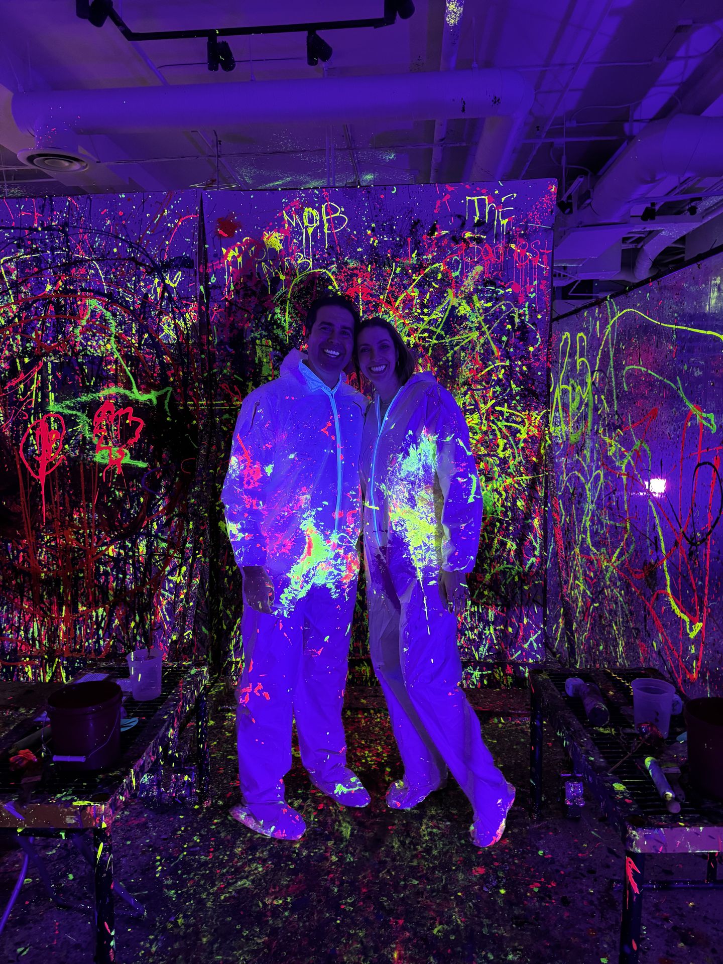 Couple in glow in the dark