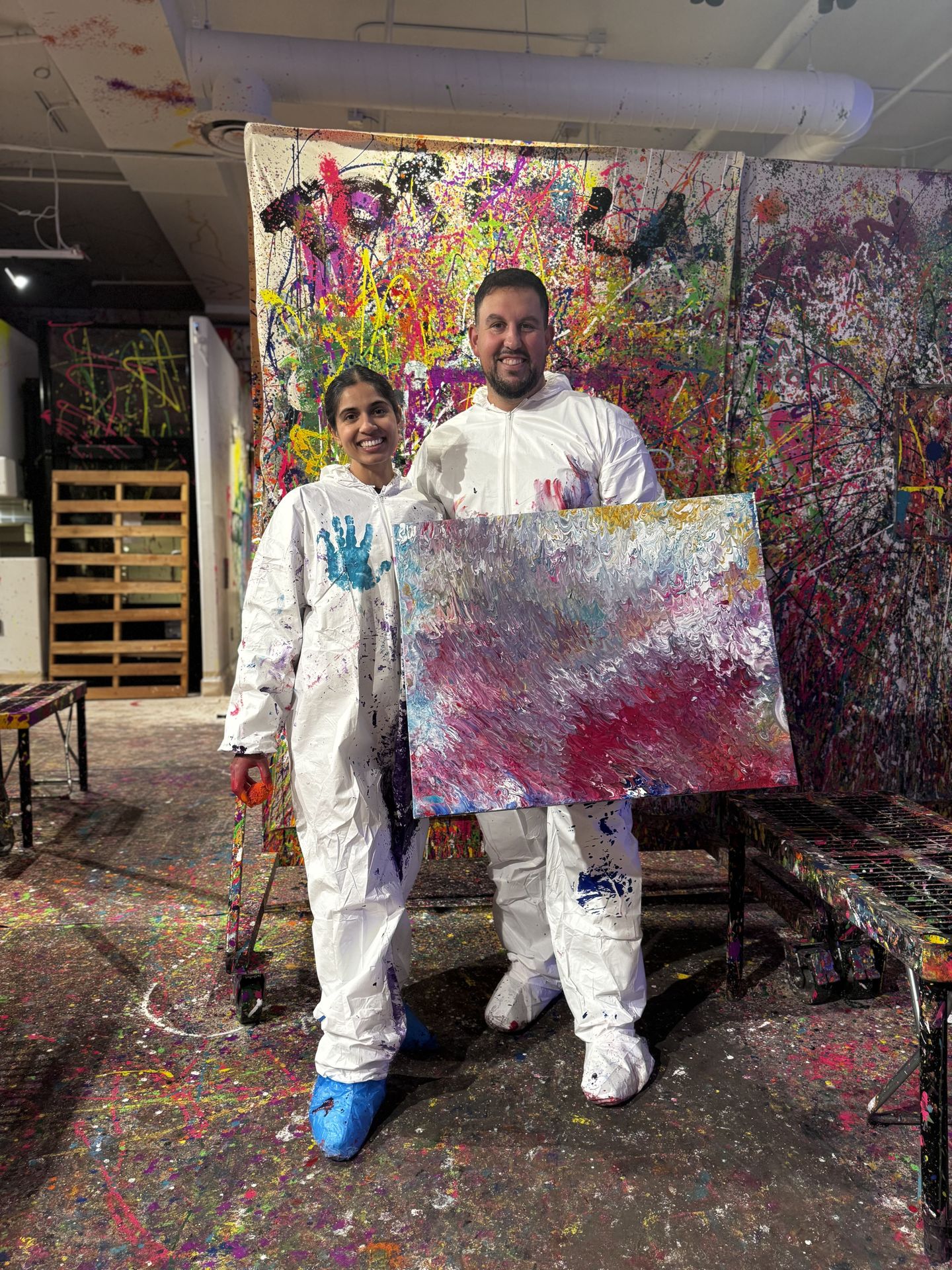 Couple with finished piece