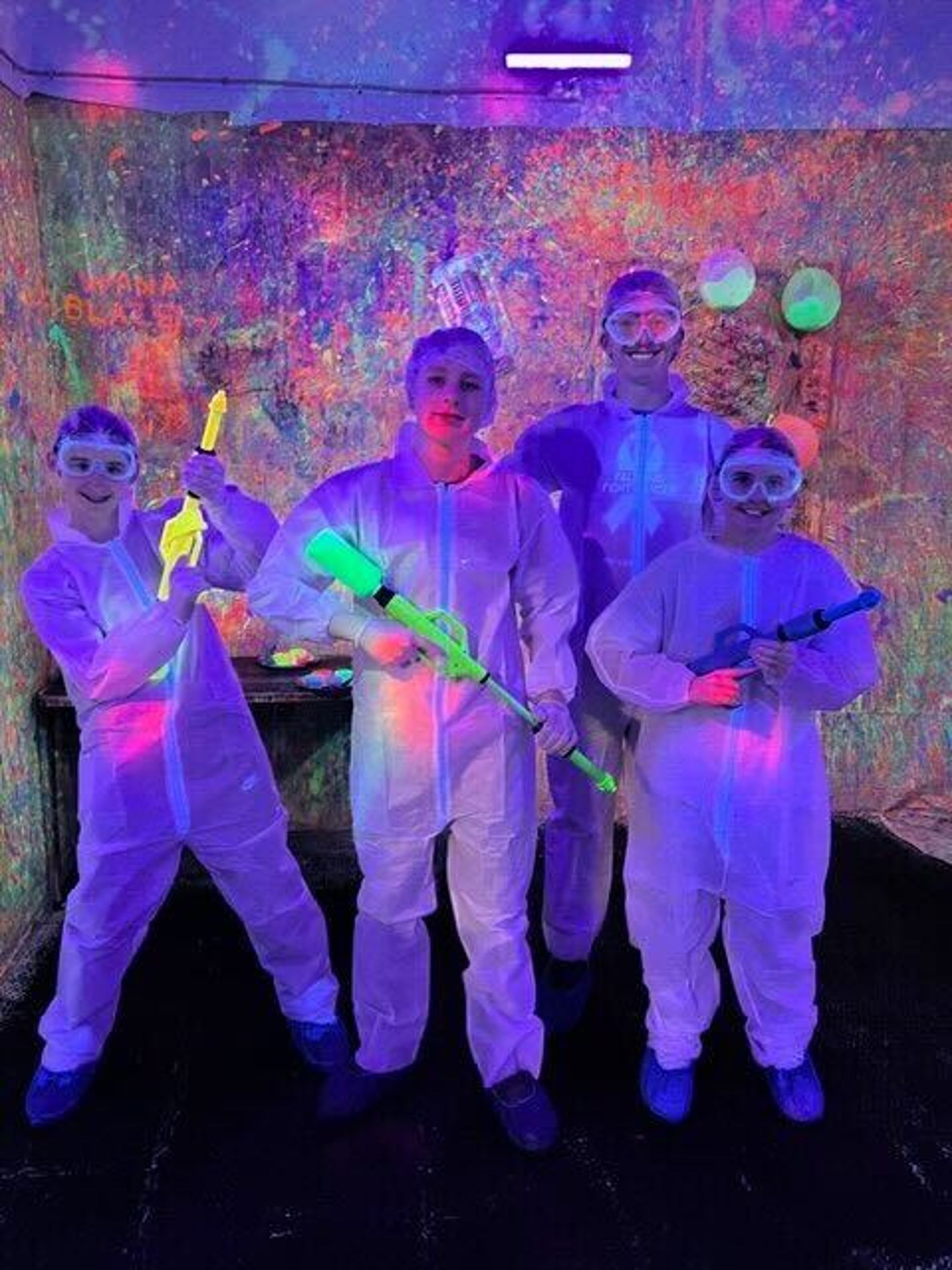 Group in splatter room