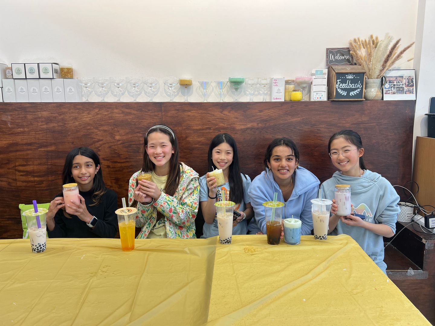 Group with finished candles