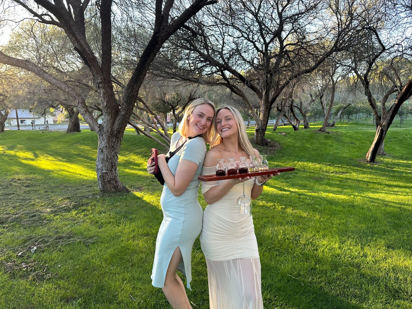 Two women with flight