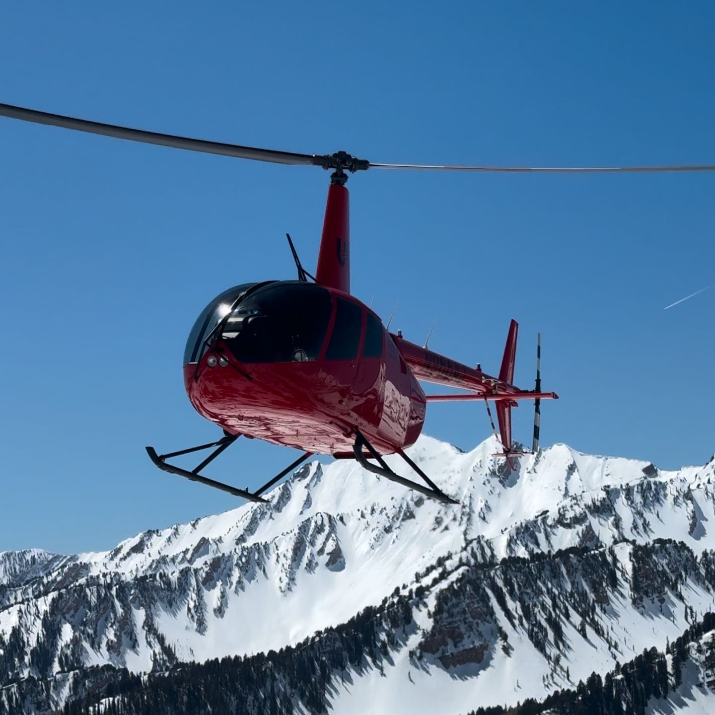 Helicopter in air