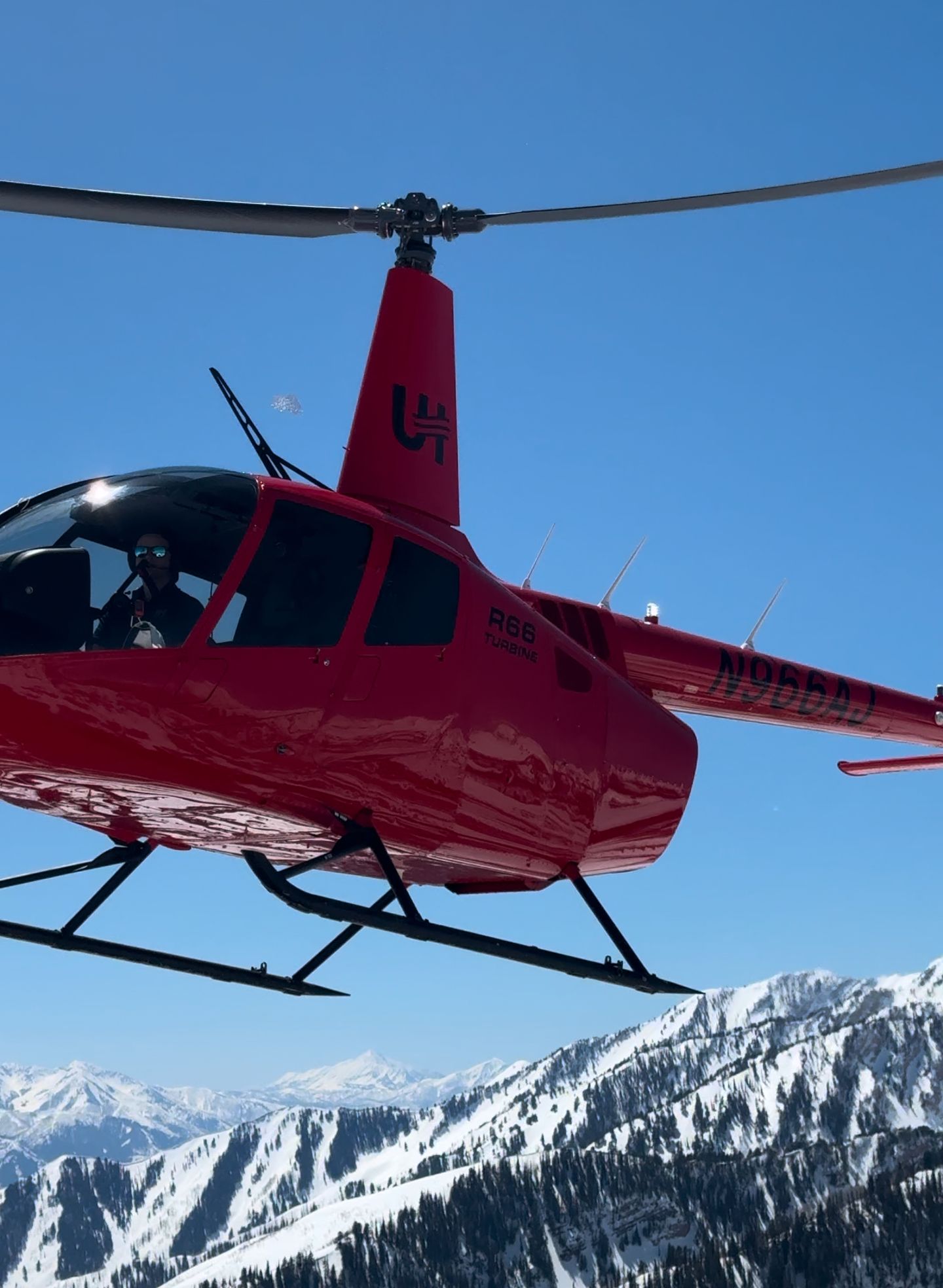 Helicopter flying