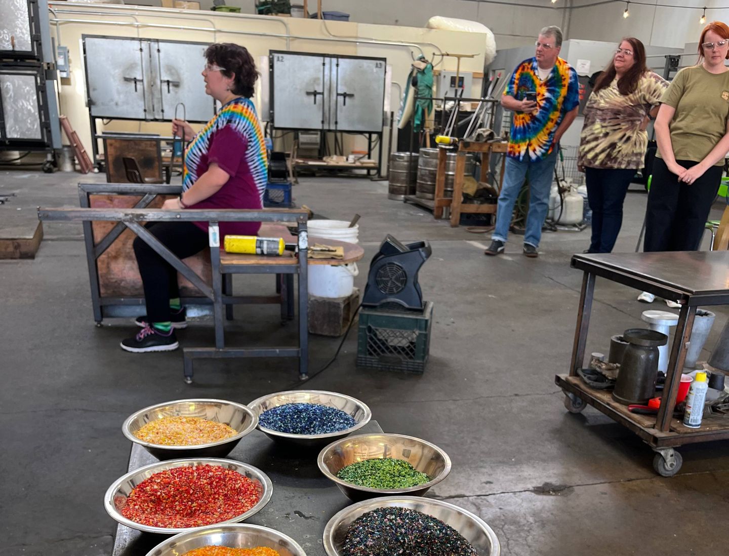 Glass bowls in class
