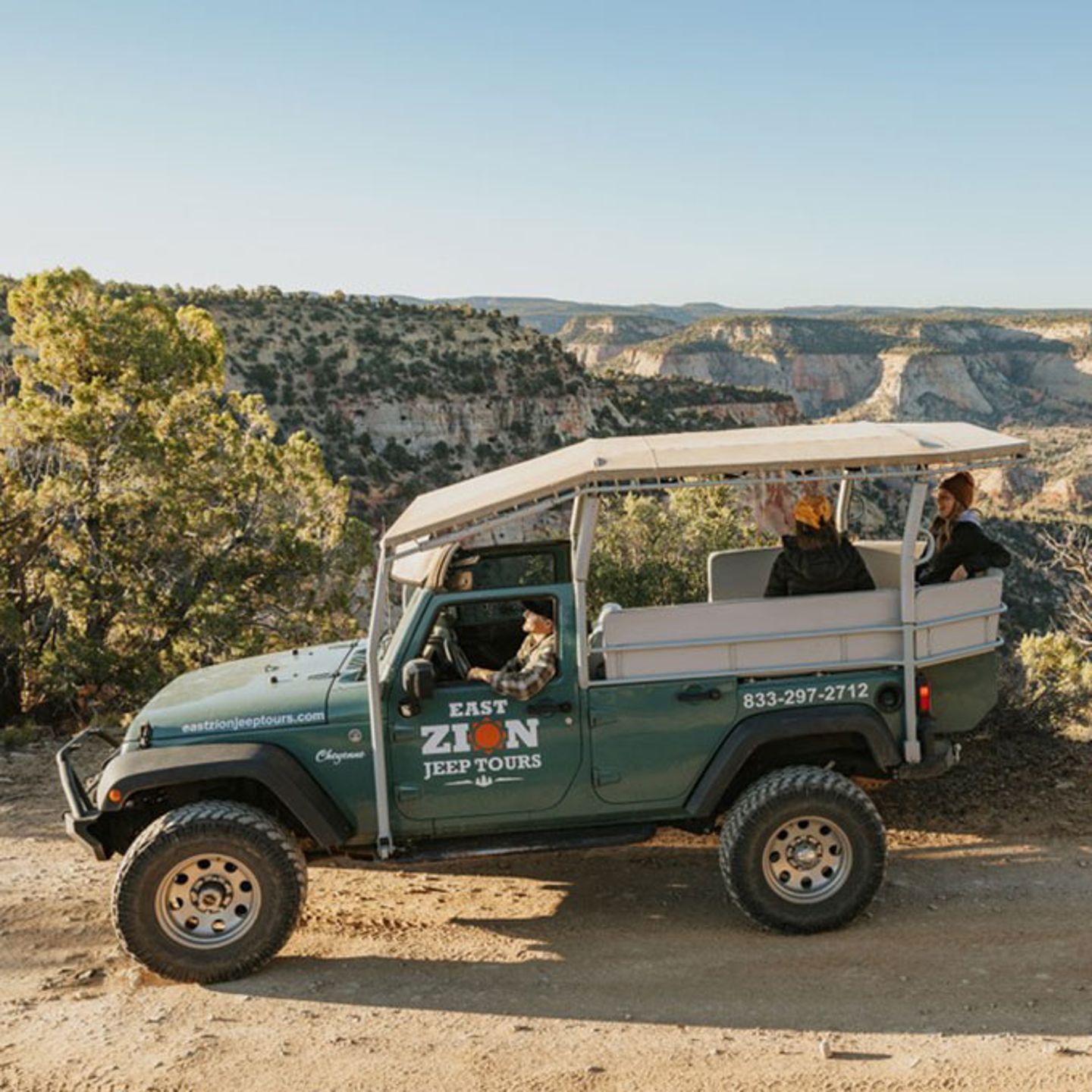 People in Jeep
