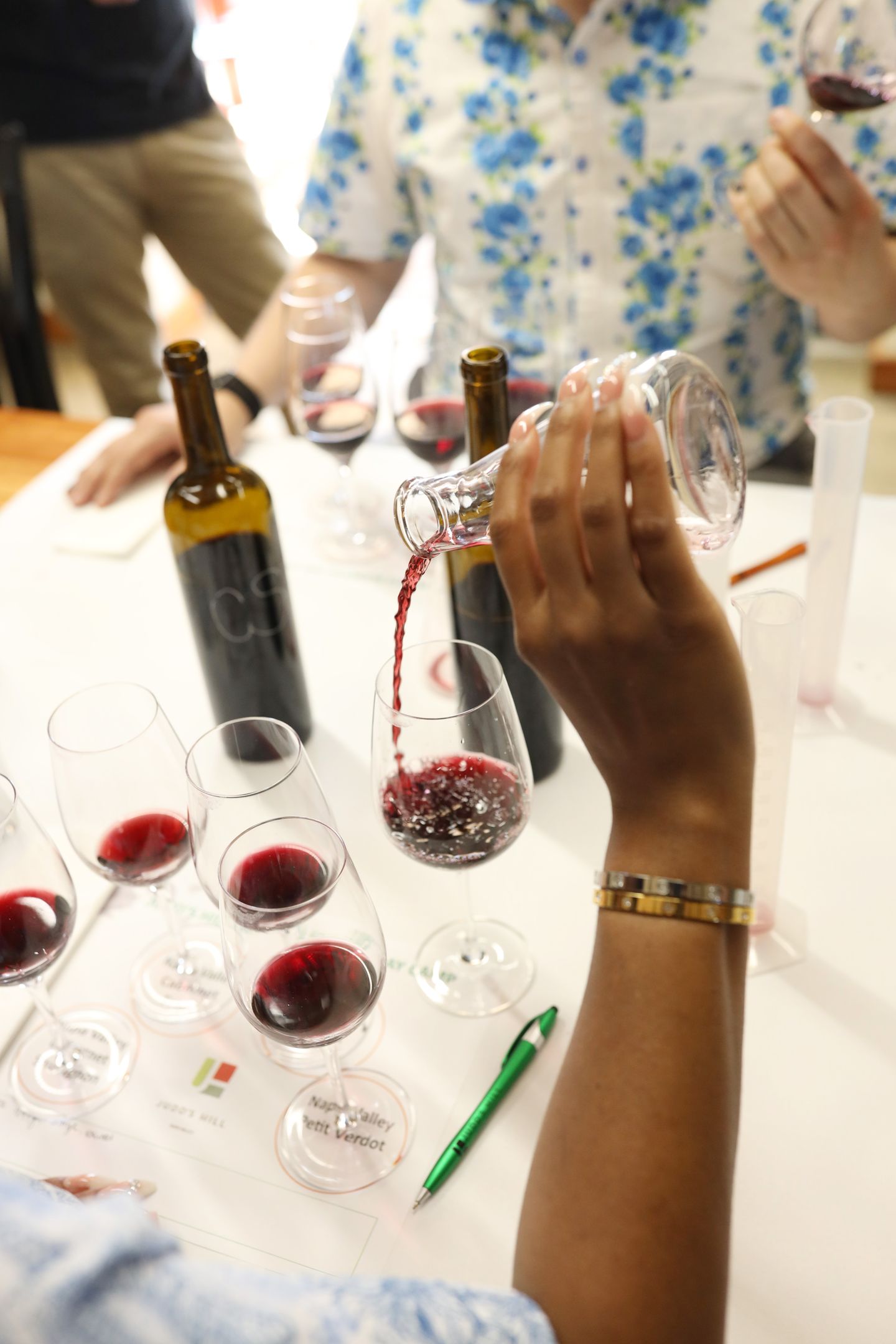Wine being poured