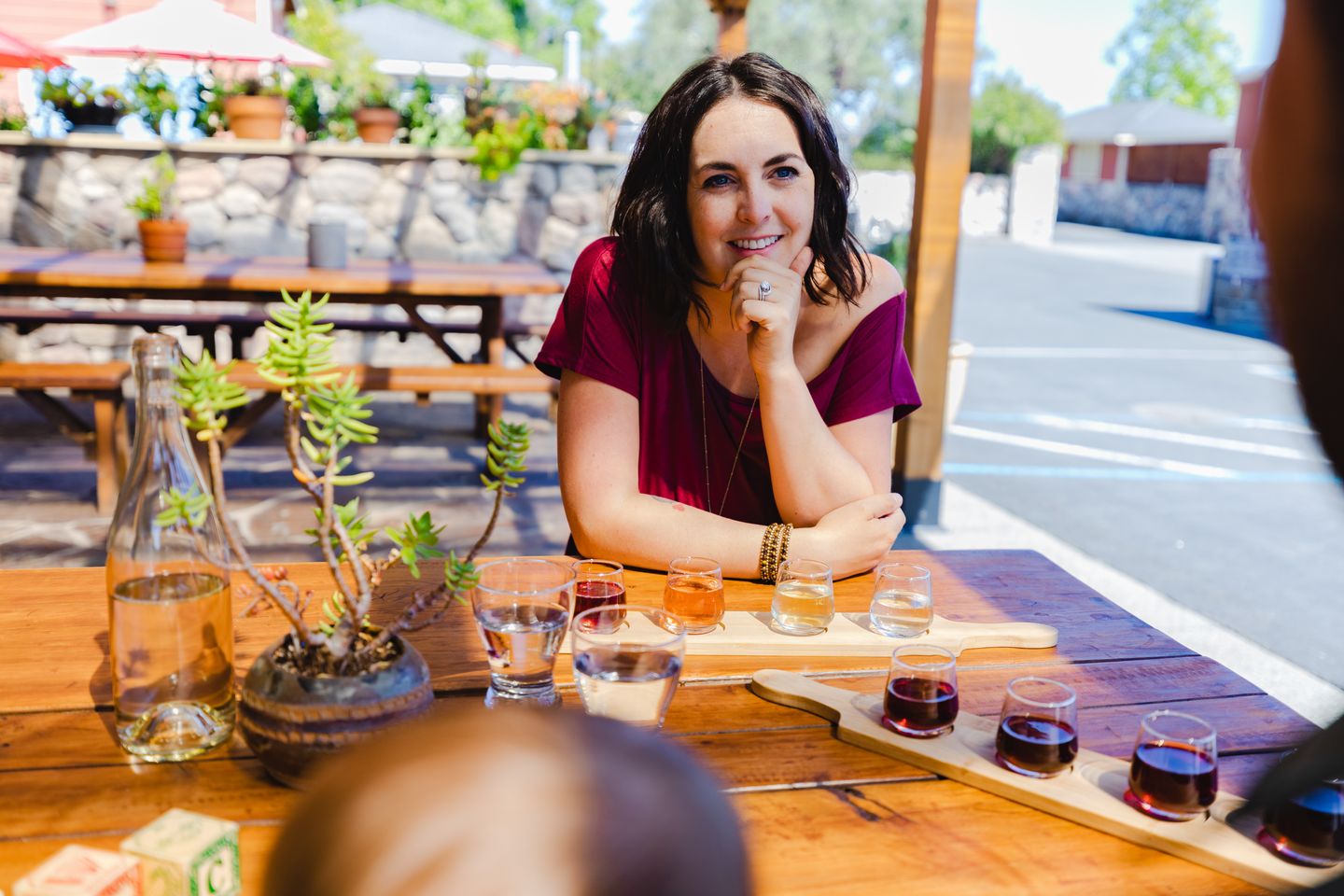 Woman enjoying flights