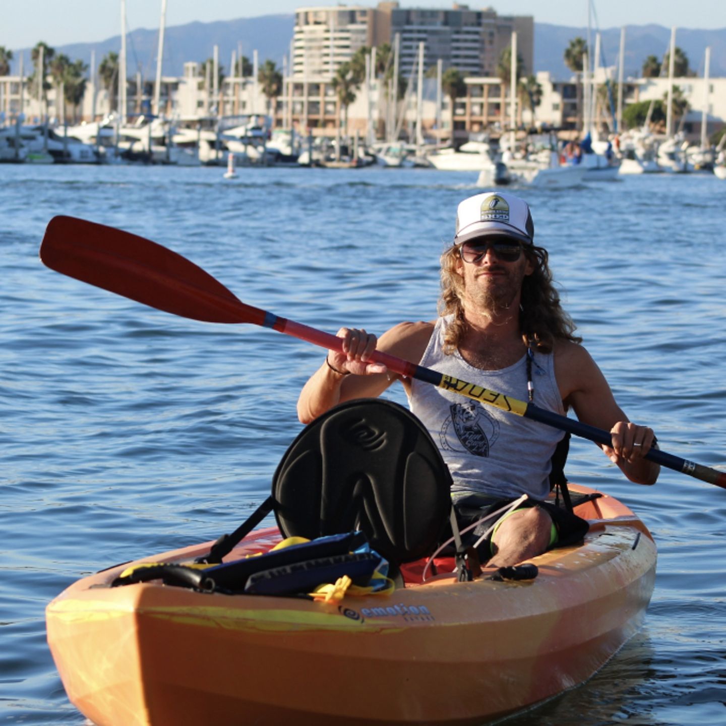 Man on kayak