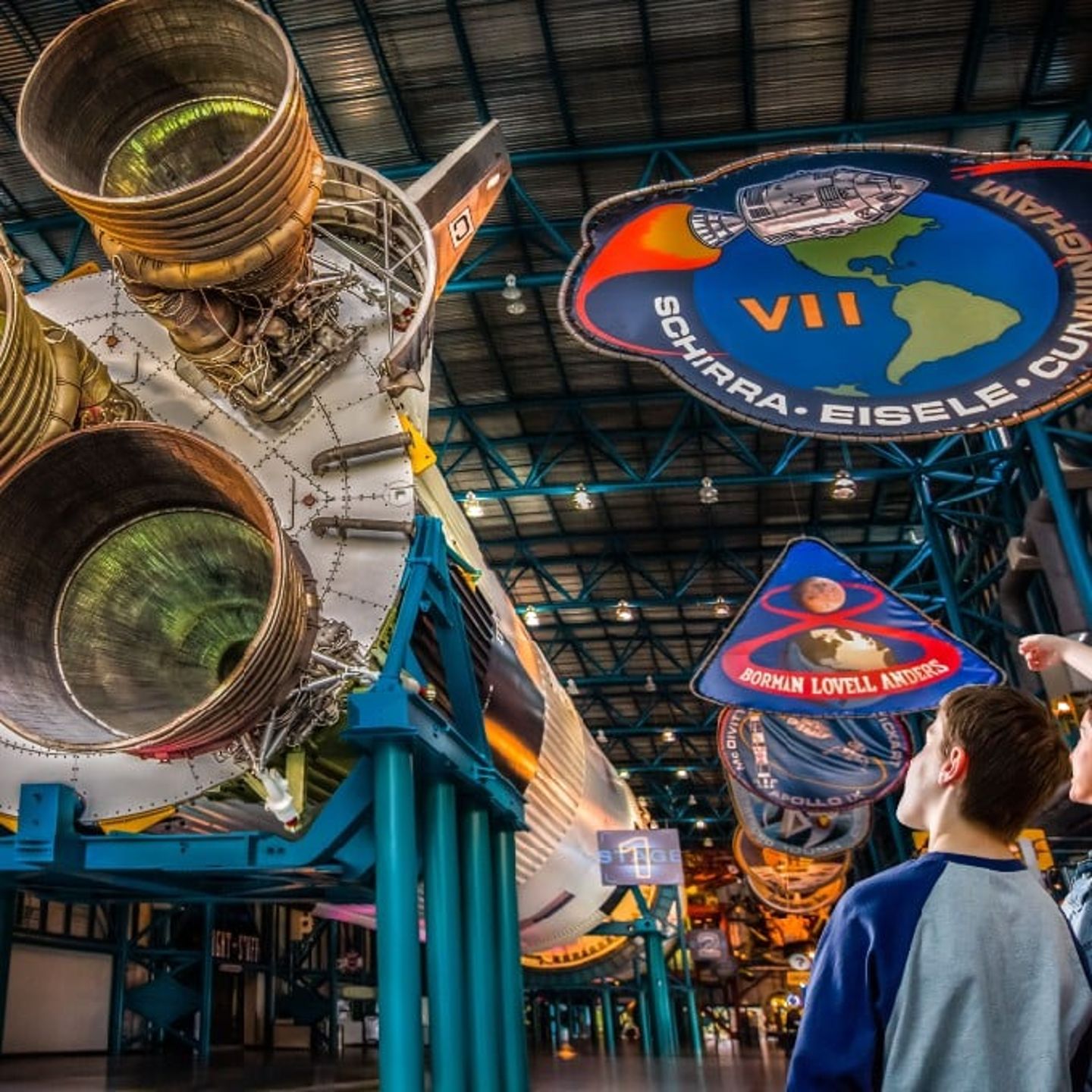 Person looking at space ship