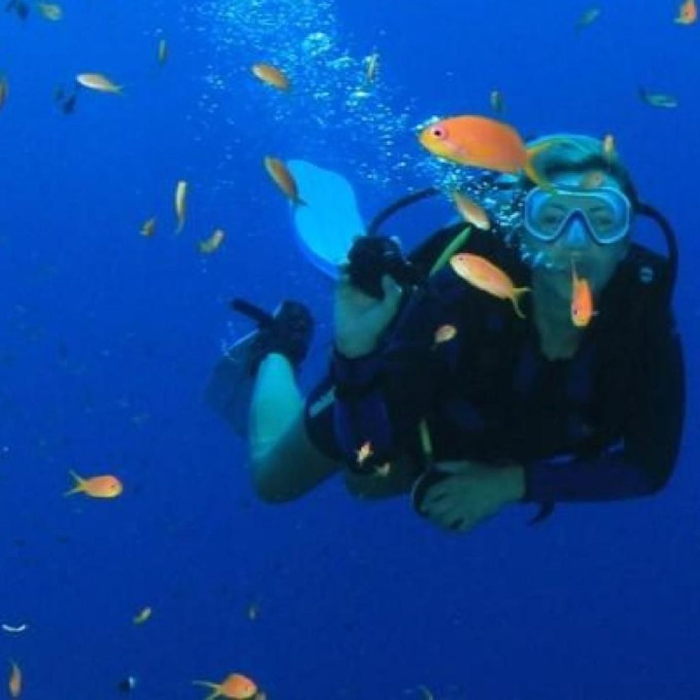 Woman under water