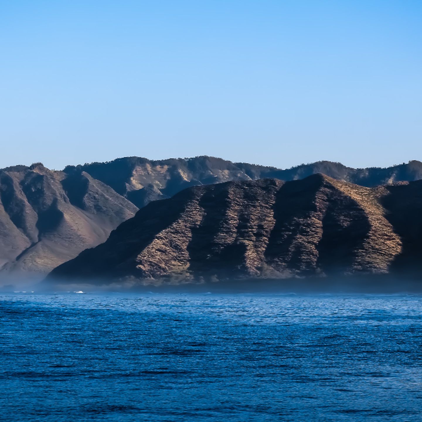 Mountains off ocean