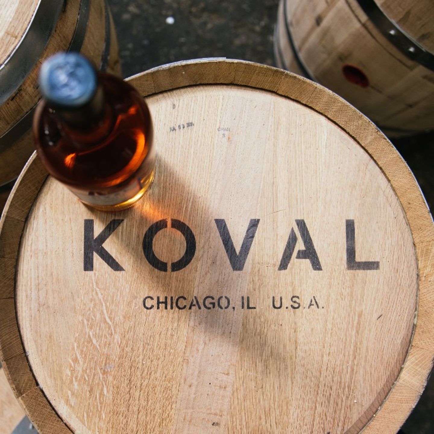 Bottle on barrel