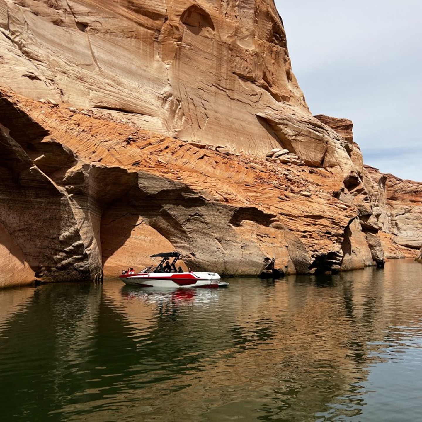Boat Against Rocks