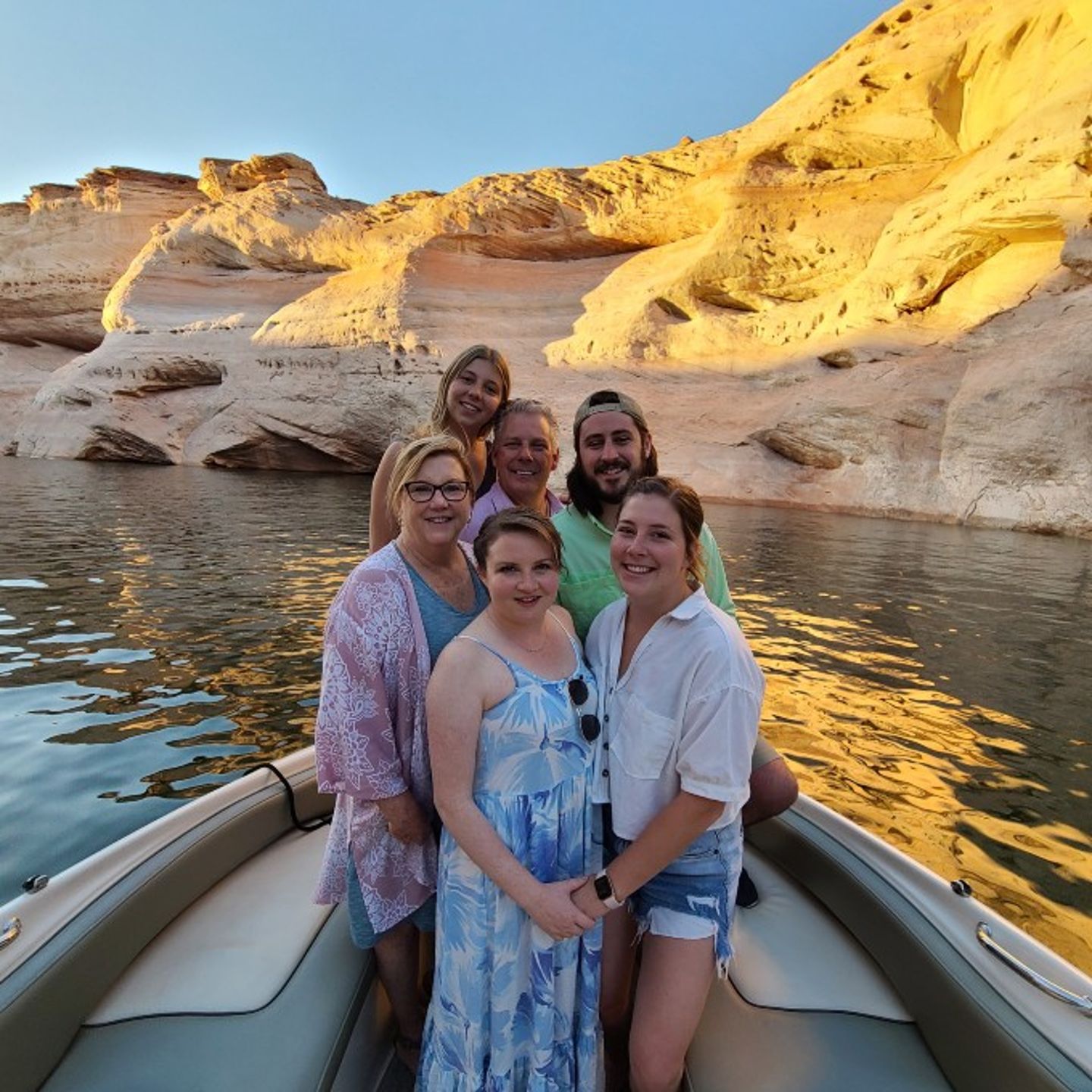 Family Posing on Boat