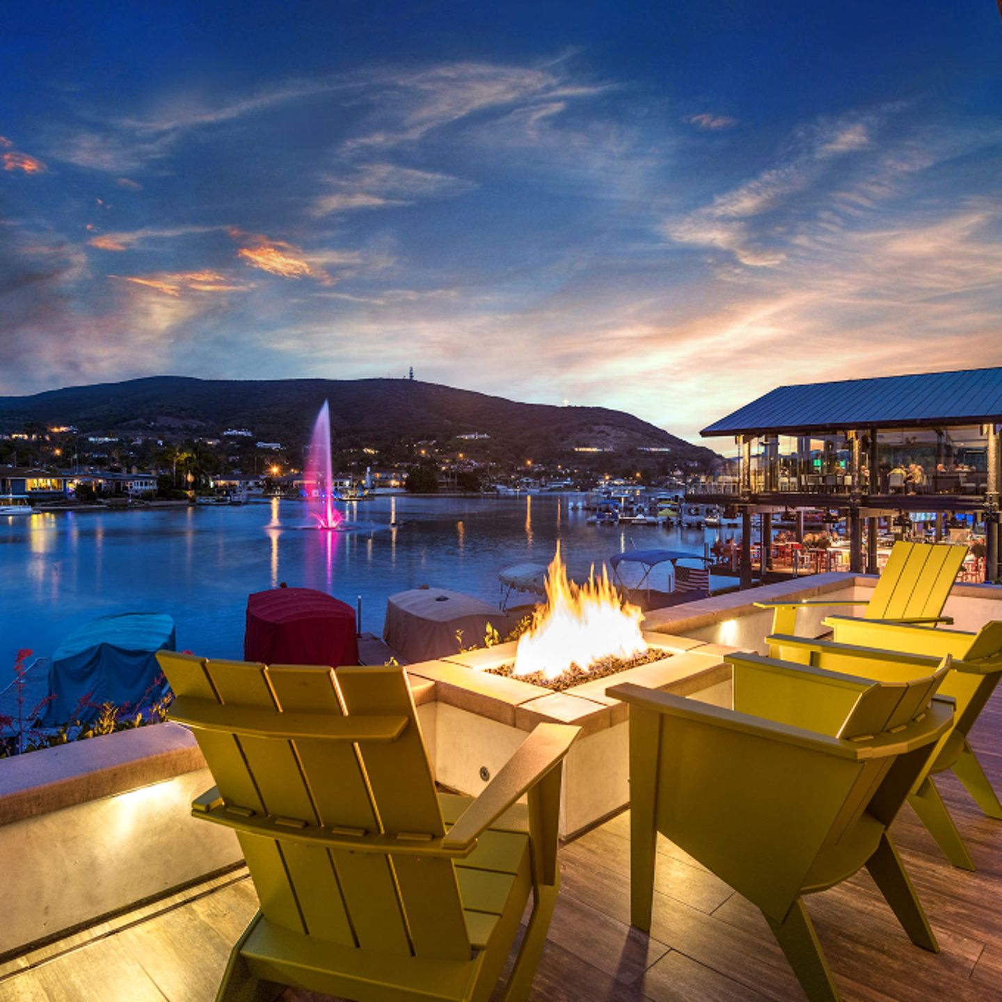Pool and firepit area