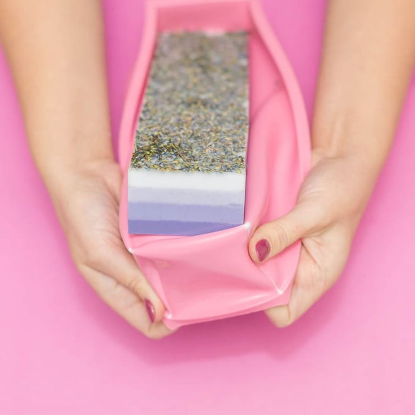 Bar of soap coming out of mold