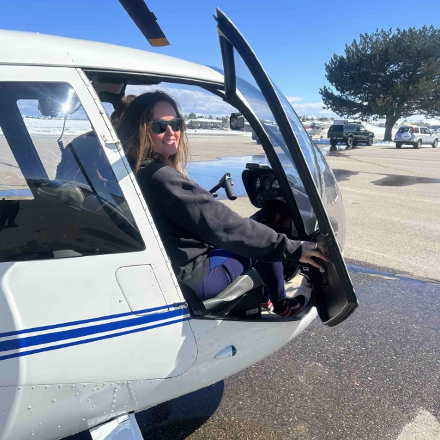 Person in helicopter