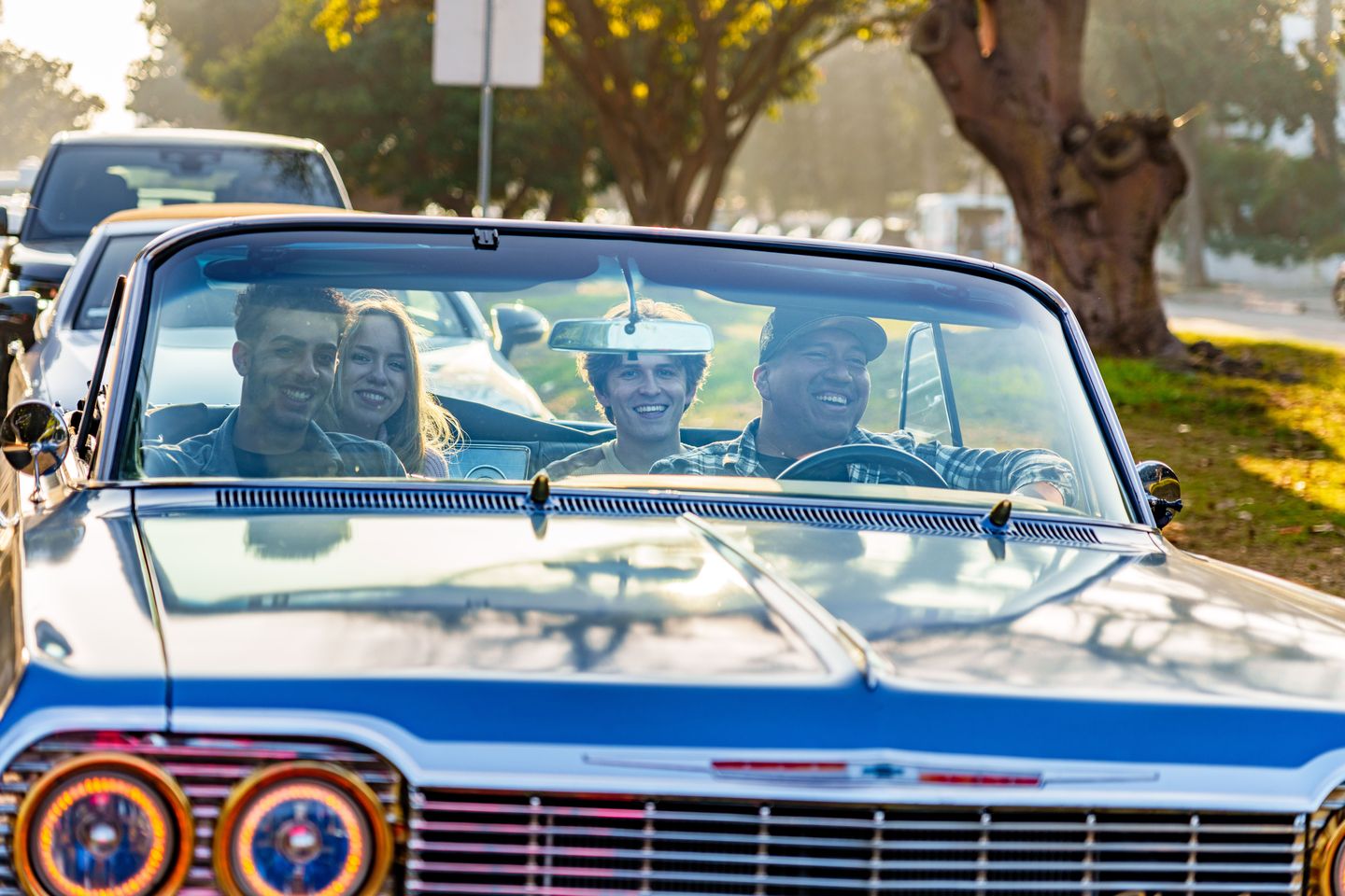 Group in the car