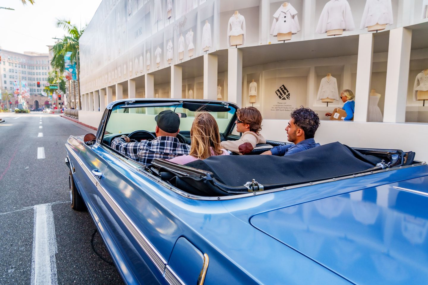Group driving in car