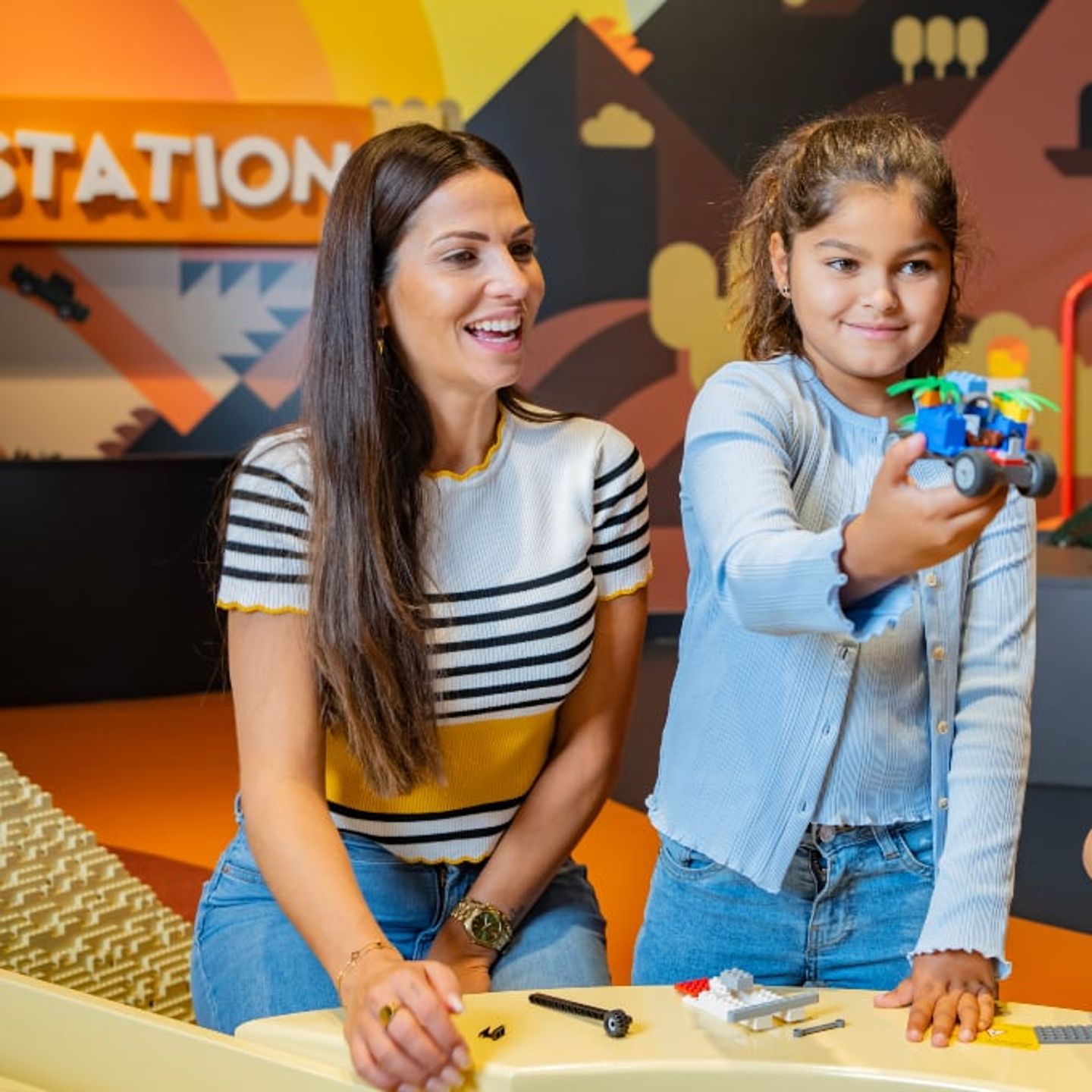 Kid playing with car