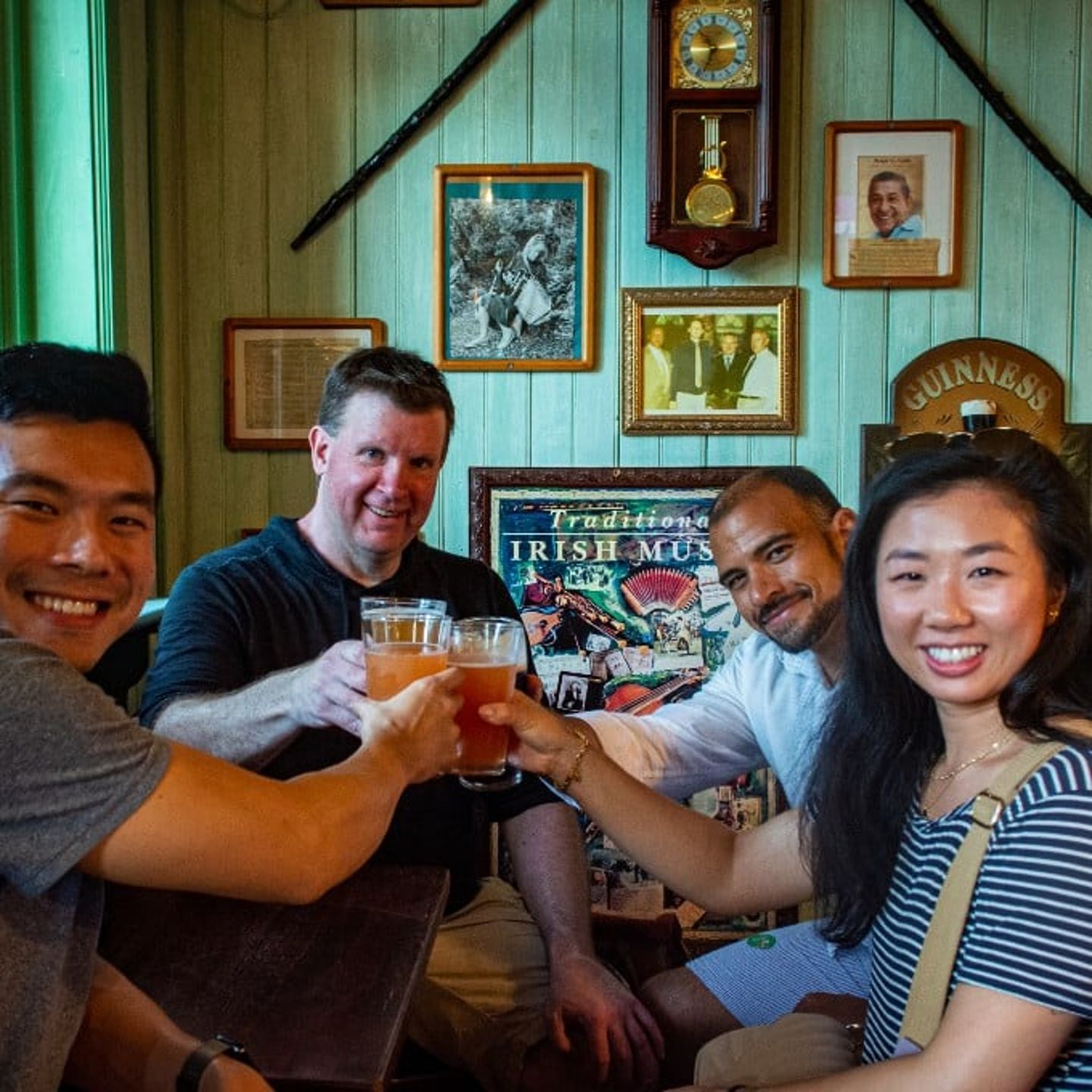 Group toasting beers