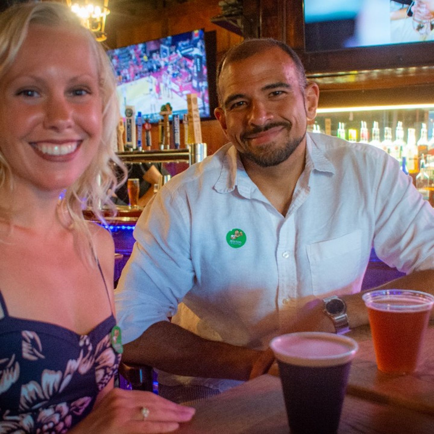 Couple with beers