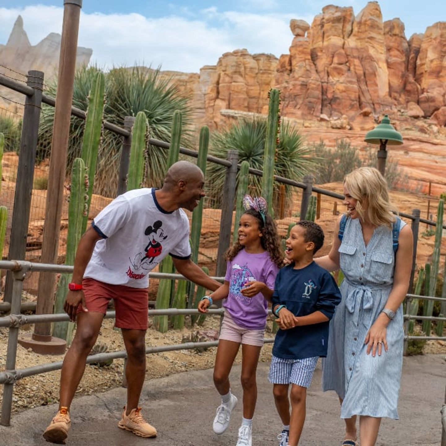 Family in line at ©Disney