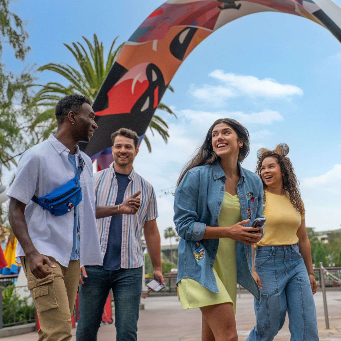 Group walking at ©Disney