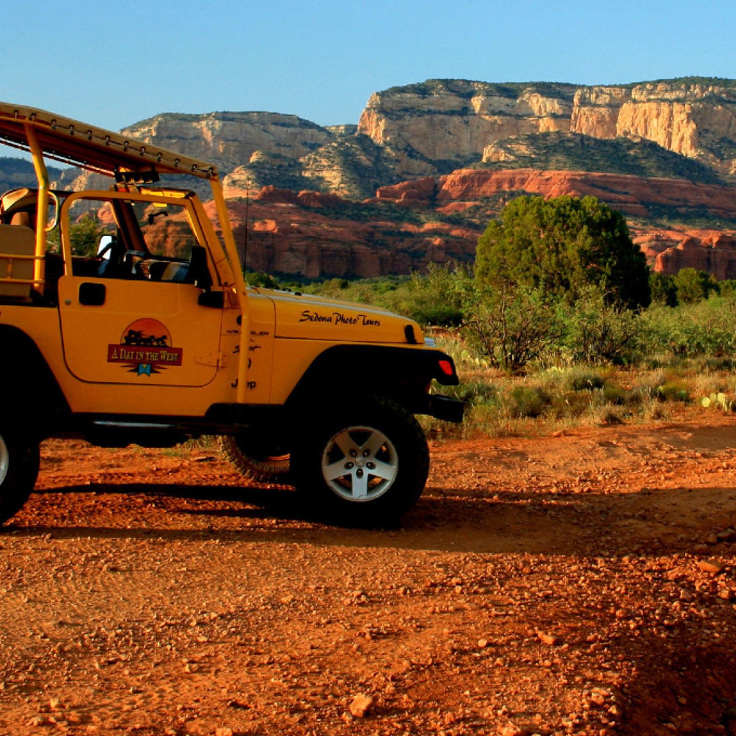 Jeep in desert