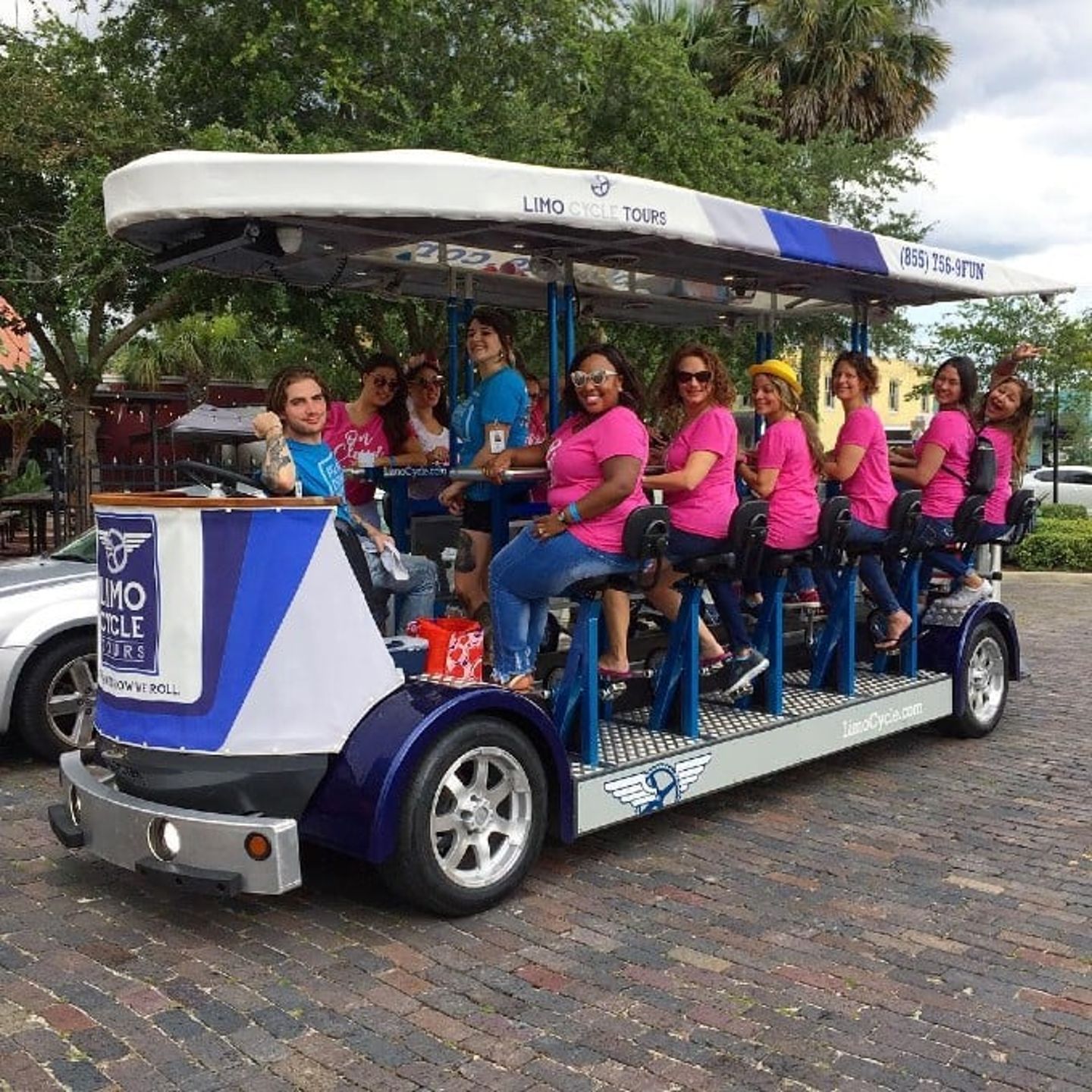 Group on Limo Cycle Tour