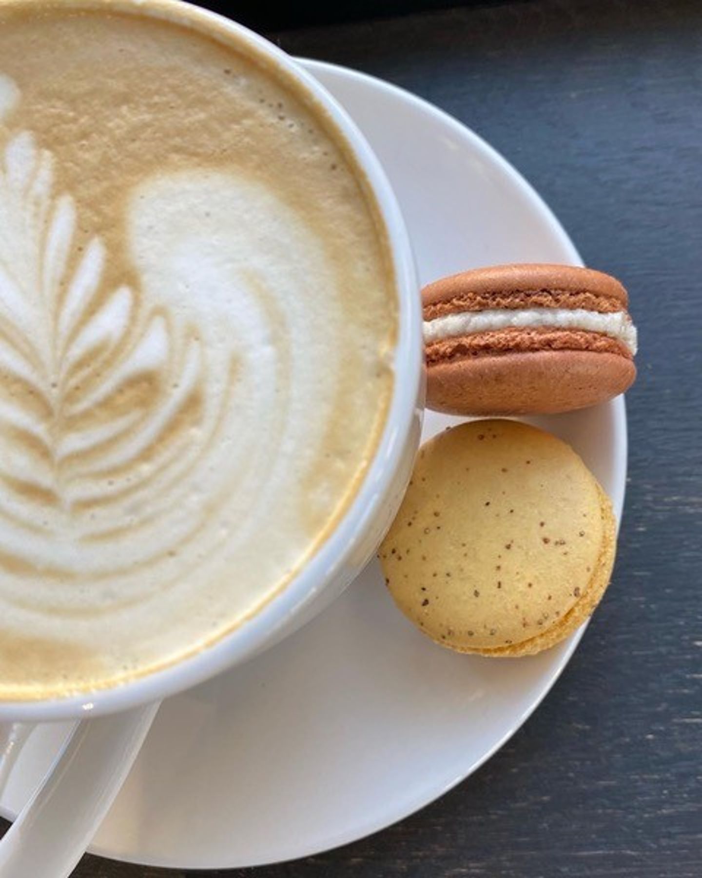 Coffee and macarons