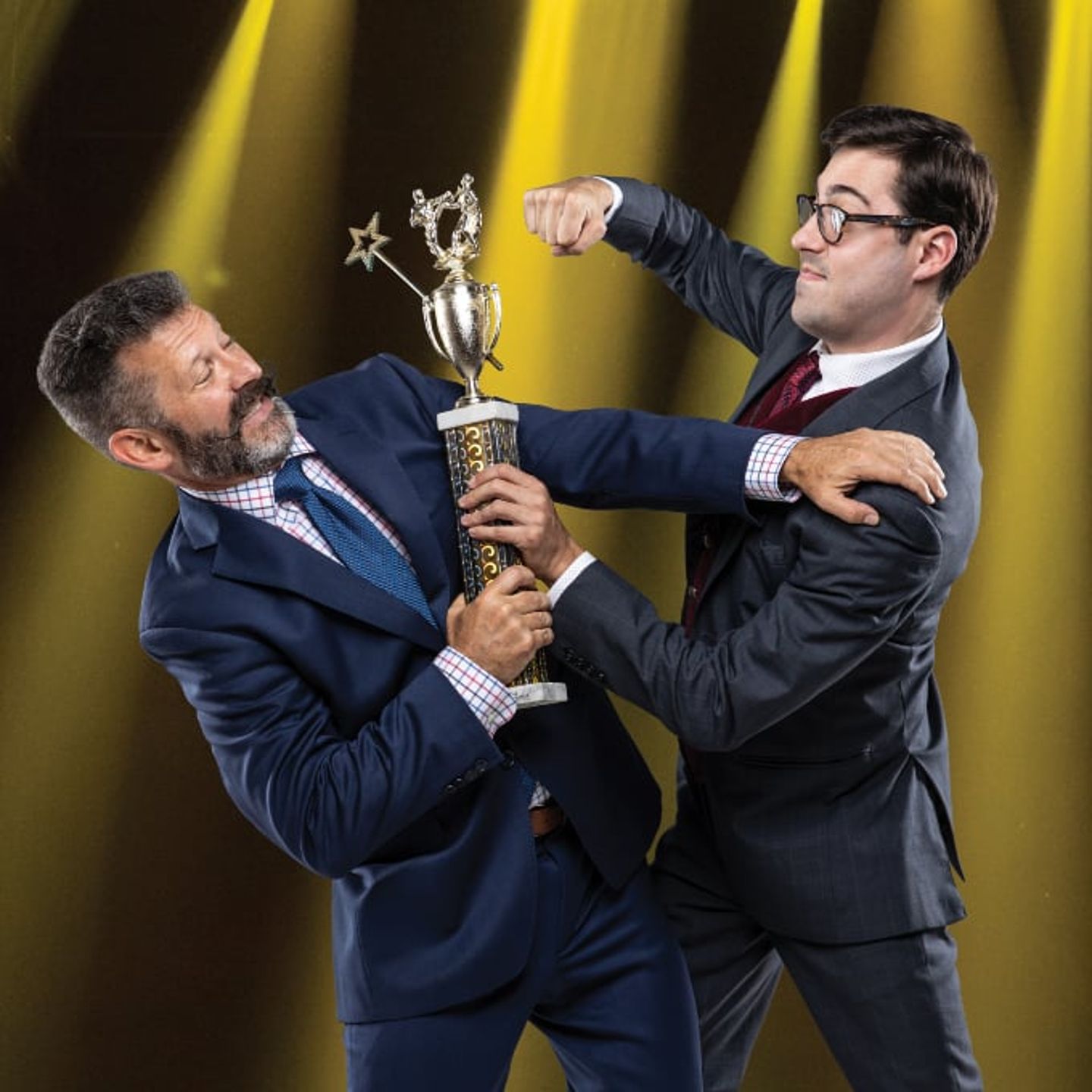 Two people in show acting