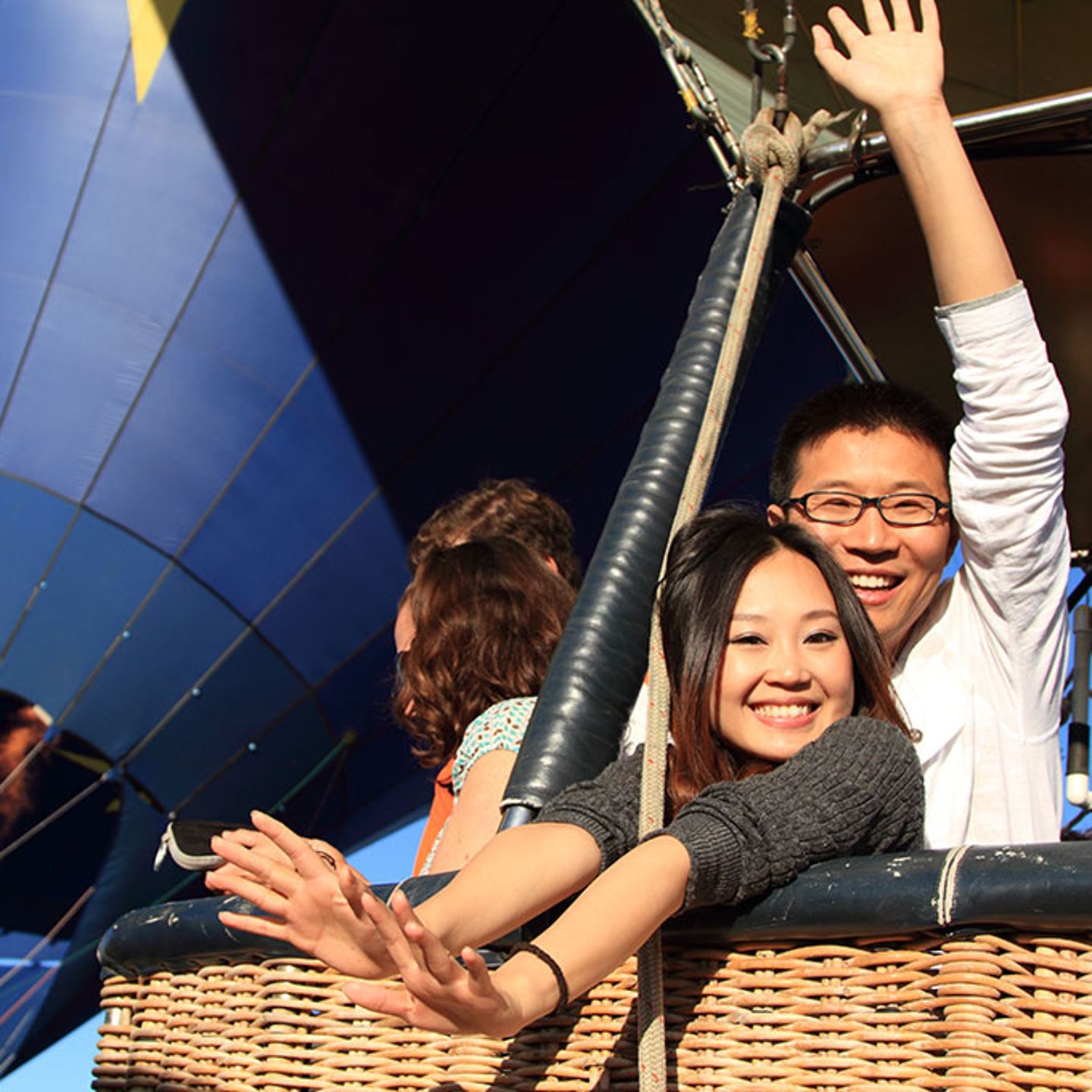 Couple in Hot Air Balloon