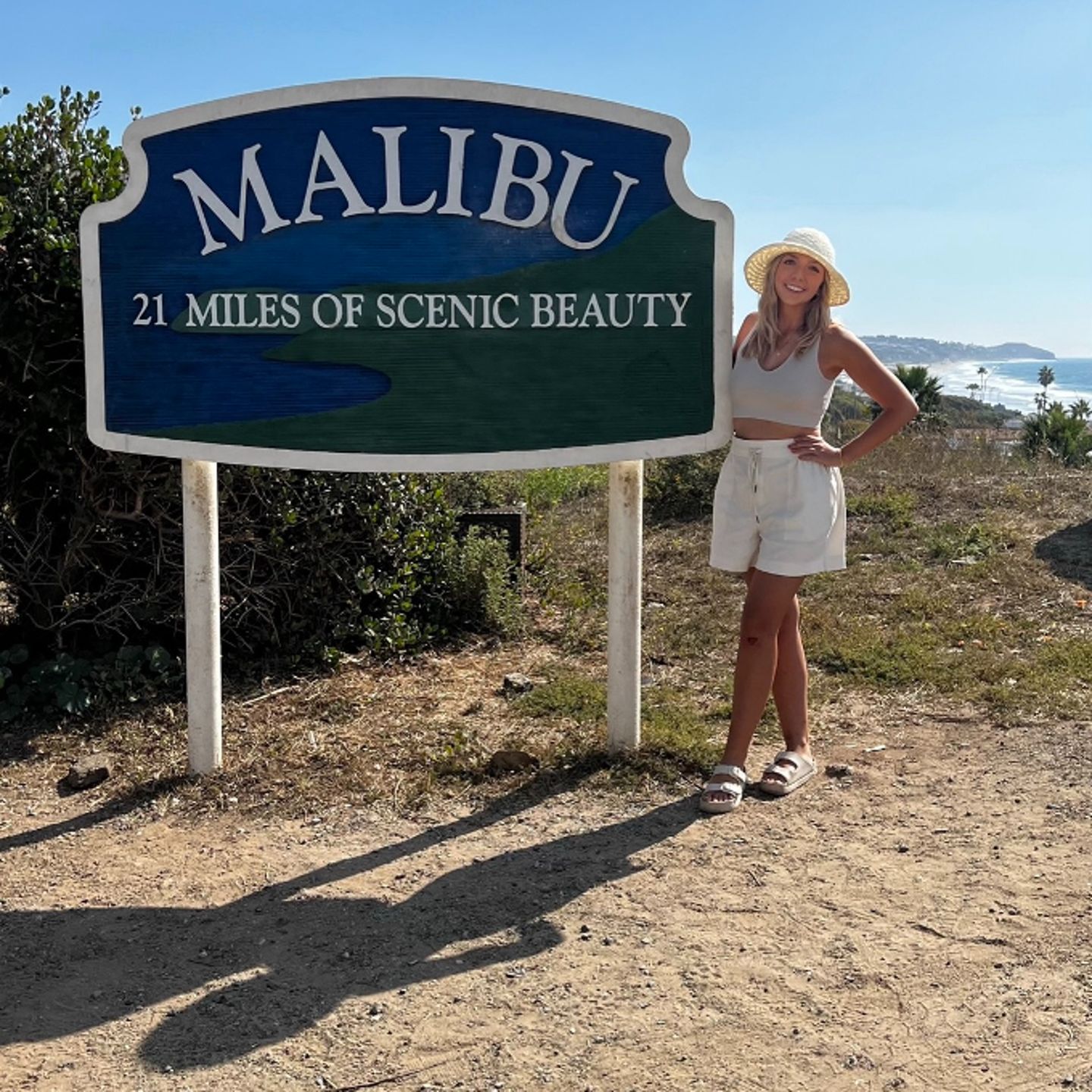 Woman with sign