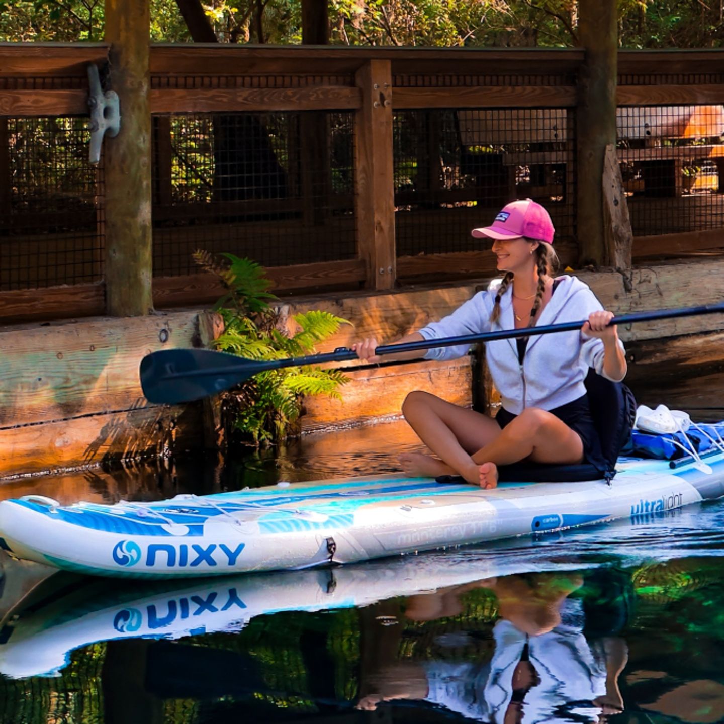 Woman on paddleboard