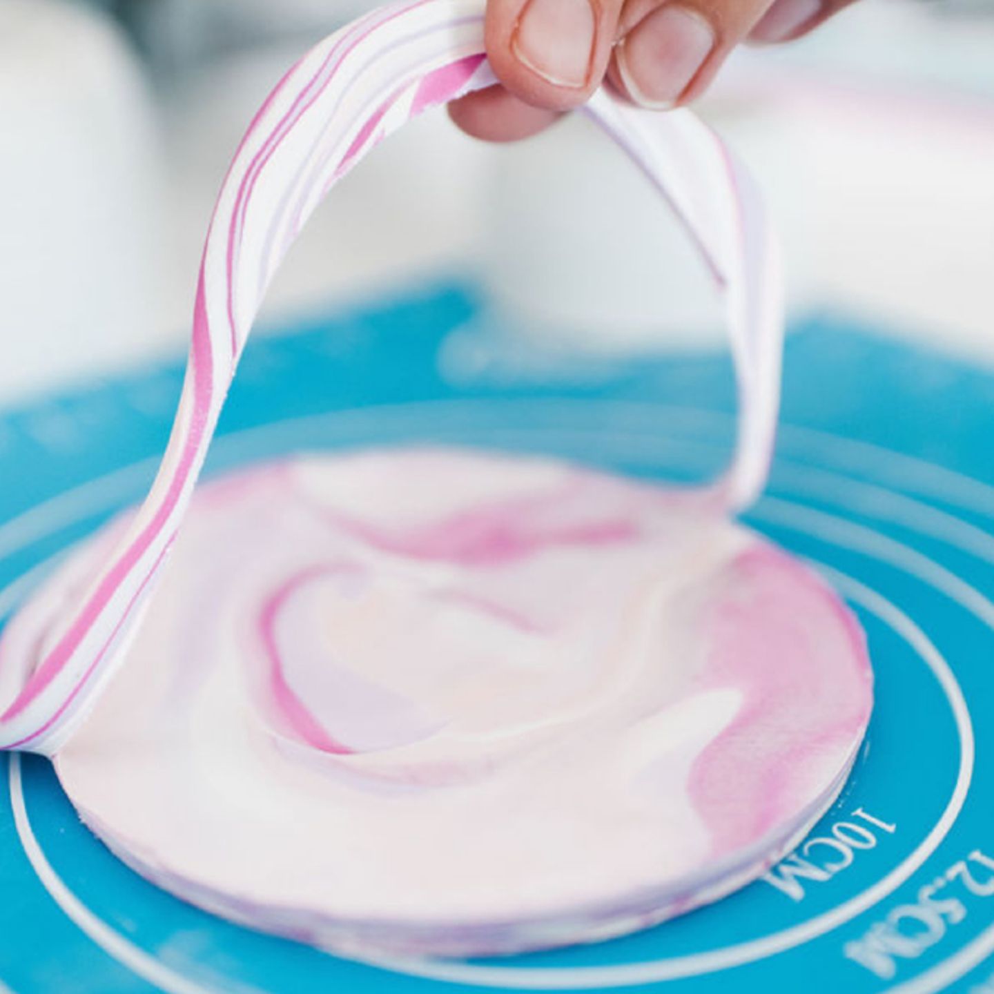 Pink marbled clay