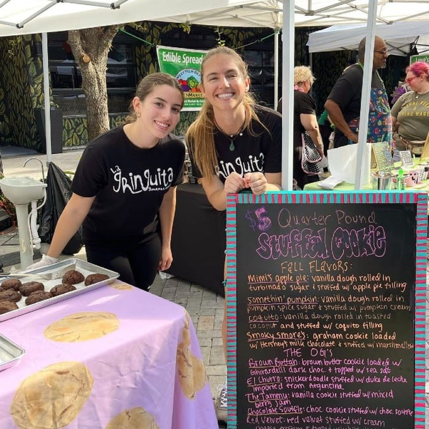 Two woman workers at market
