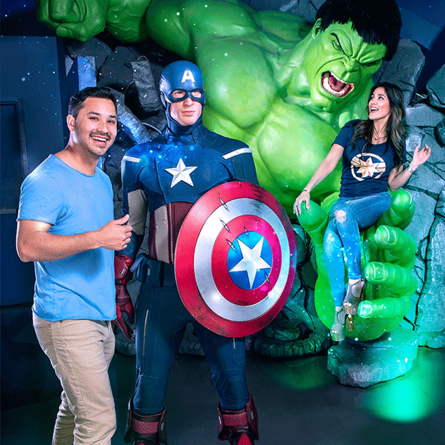 Couple with The Hulk