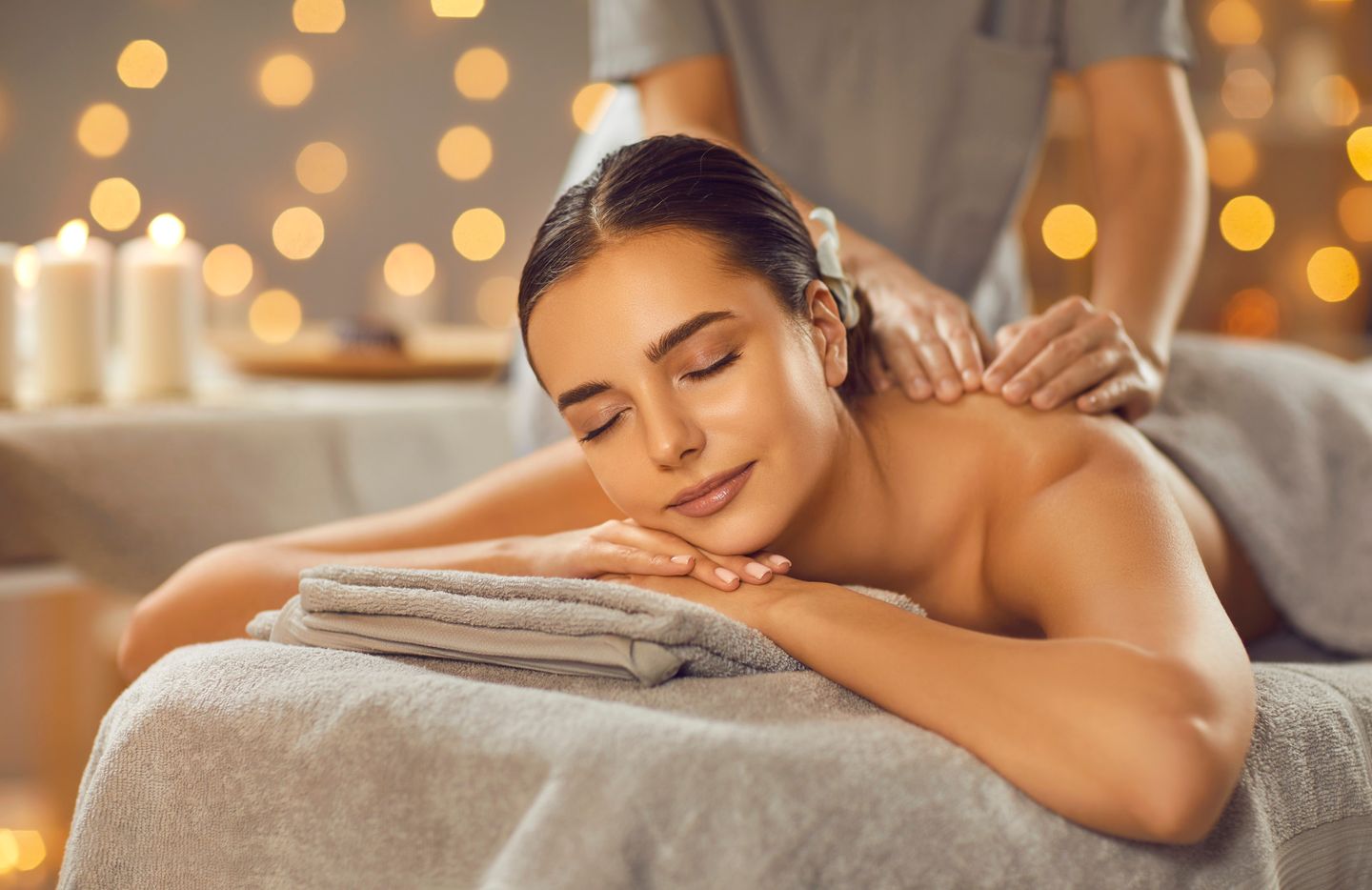 Woman getting massage