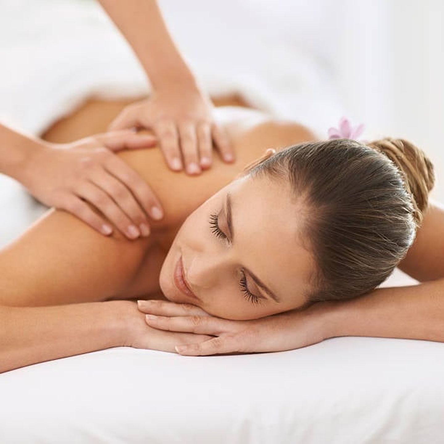 Woman getting massage
