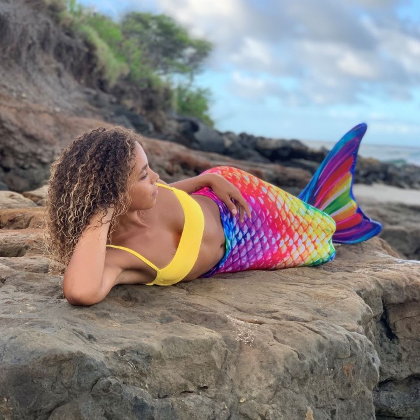 Mermaid on rock