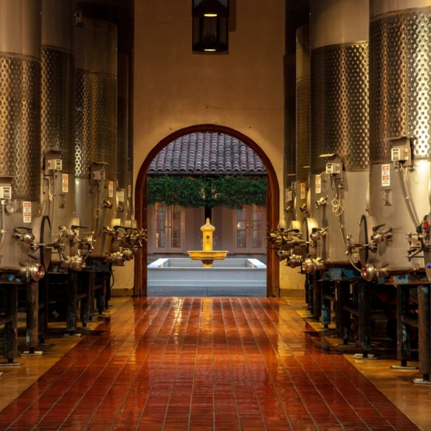 Inside winery