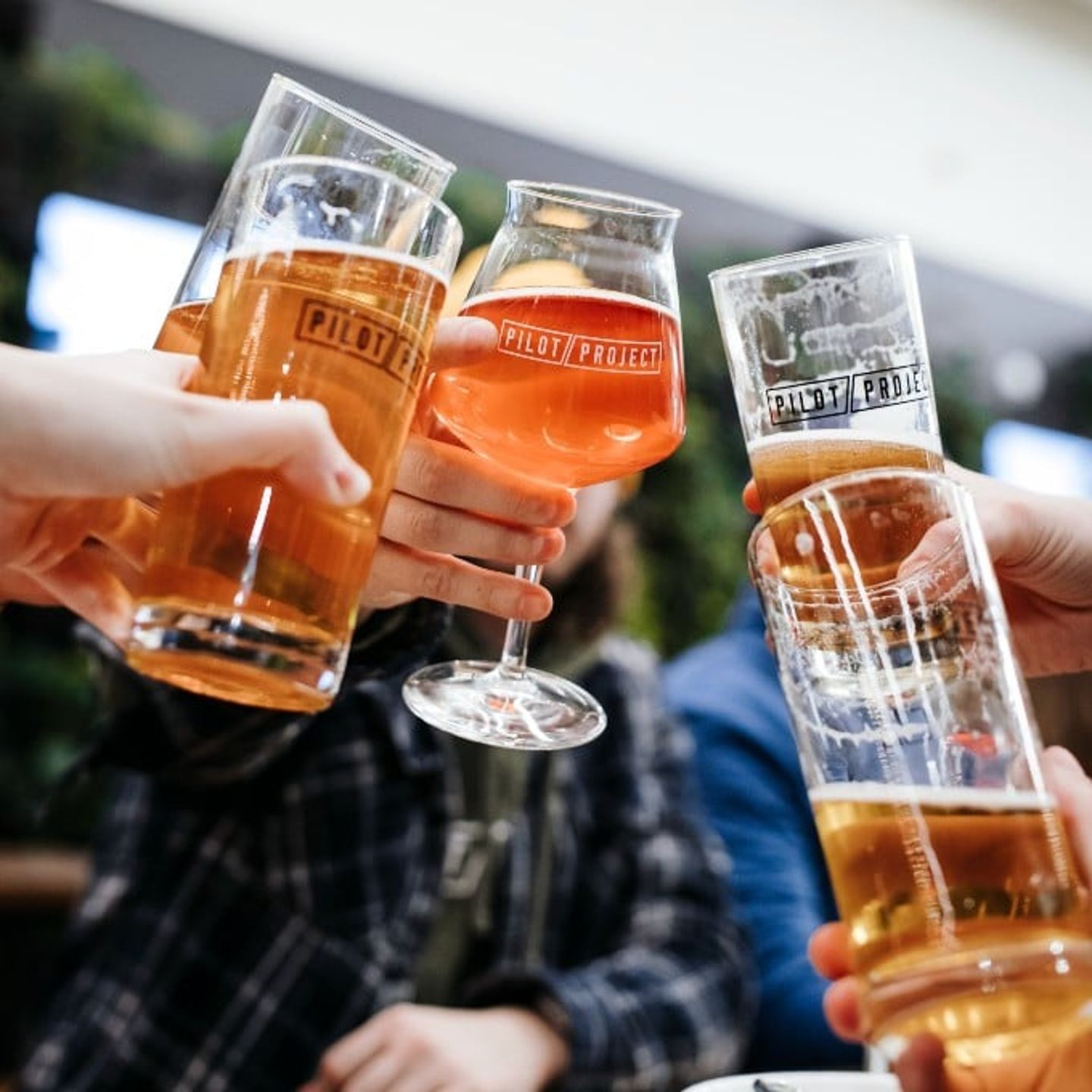 Group toasting beers