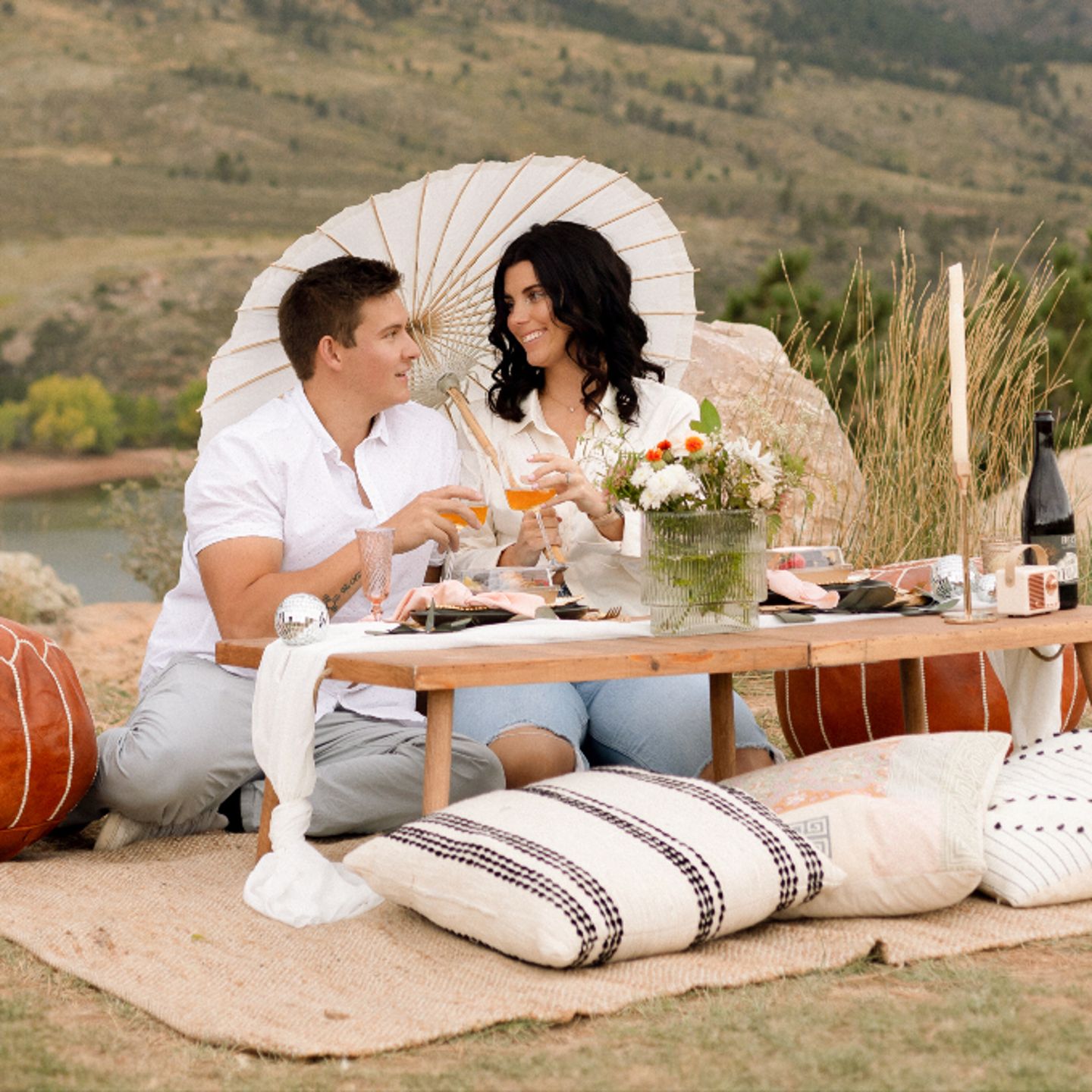 Couple at picnic