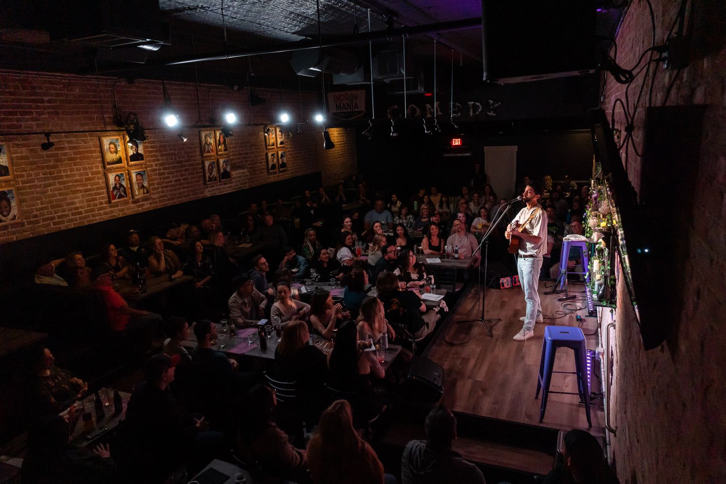 Comedian on stage