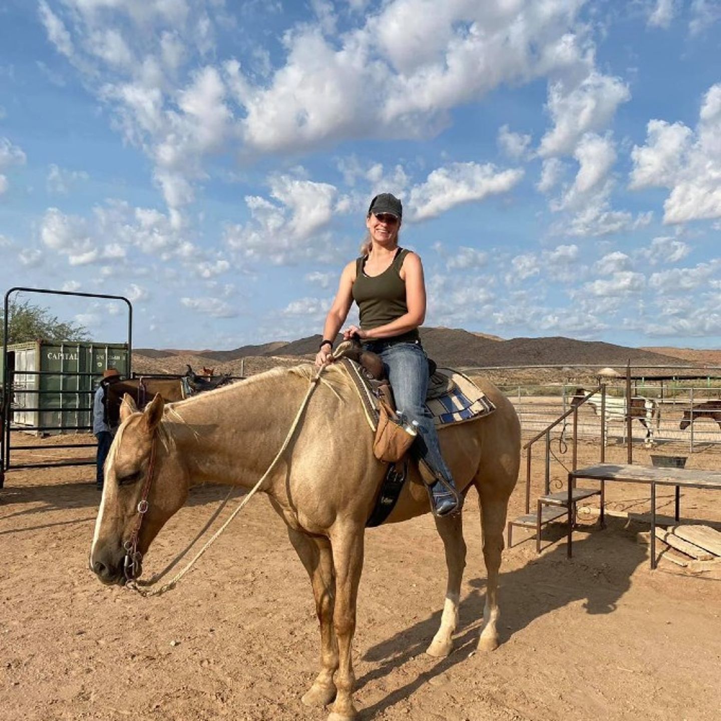 Person on horse