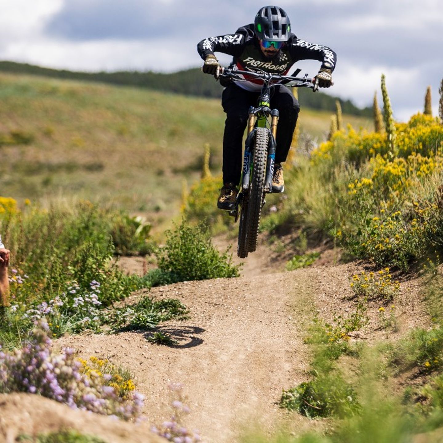 Person riding on trail