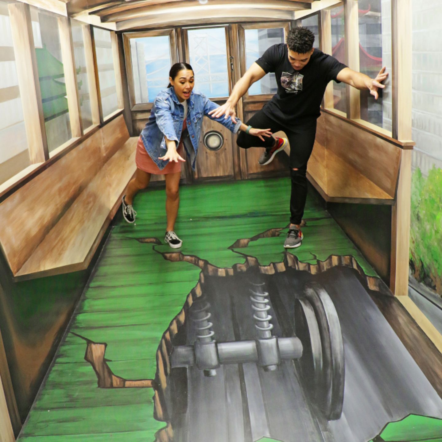 People on train